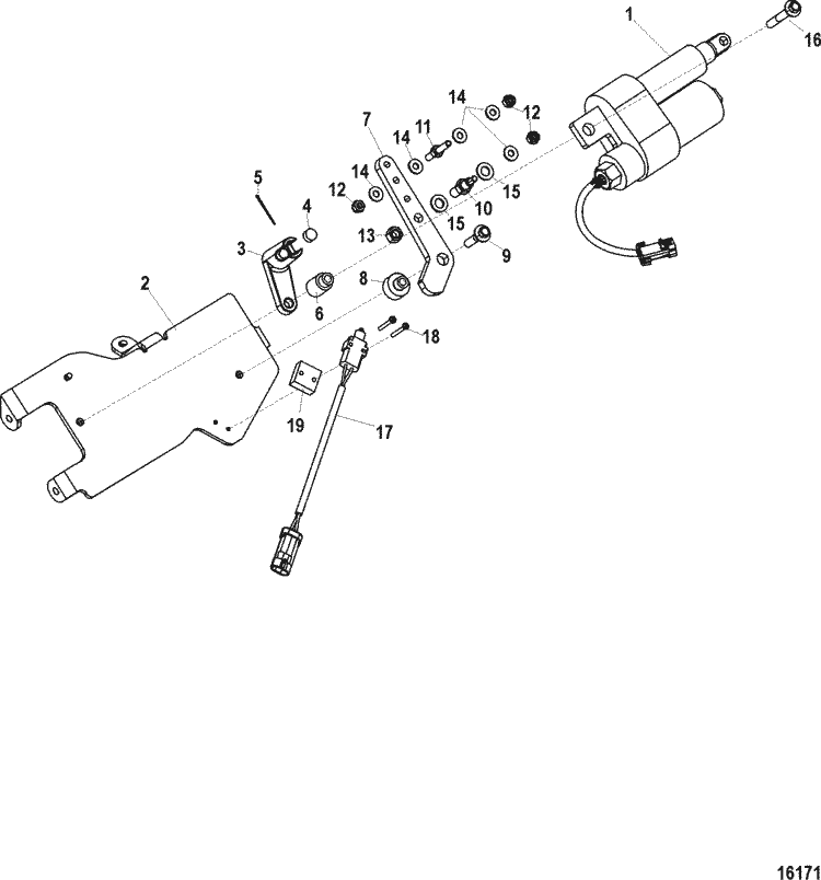 Exploded diagram for Shift Bracket(Digital Throttle & Shift)