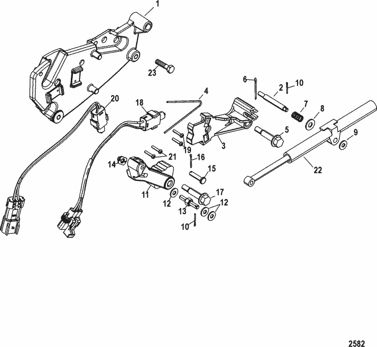 Exploded diagram for Shift Bracket(Alpha)