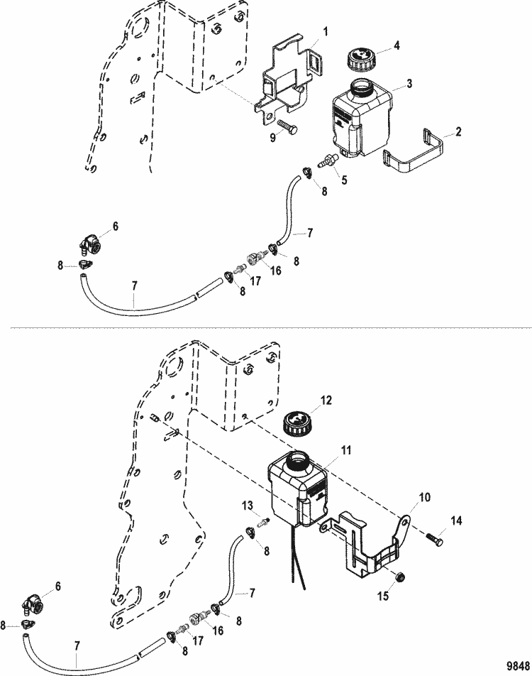 Exploded diagram for Gear Lube Monitor